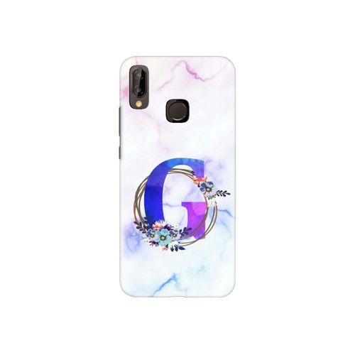 Huawei P20 Lite Renkli Mermer Desen G Harfli Telefon Kılıfı