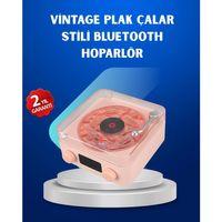 Retro Saatli Bluetooth Hoparlör – Gece Lambalı Kristal Ses Kalitesi