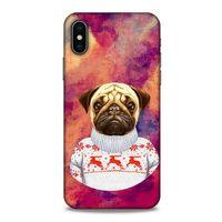 Apple iPhone XS Kılıf Köpek Kıyafetleri (6) Silikon Kılıf Pug Kazak