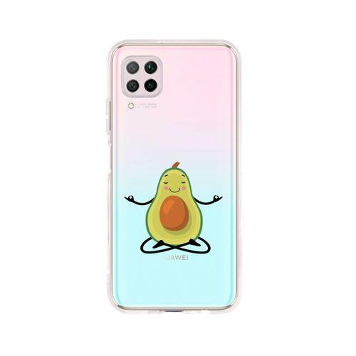 Huawei P40 Lite Yogacı Avokado Desenli Premium Şeffaf Silikon Kılıf