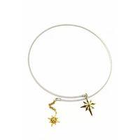 Kutup Yıldızı Tasma Kolye - Gümüş