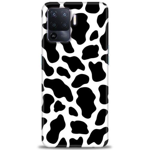Oppo Reno 5 Lite Kılıf HD Baskılı Kılıf - İnek + Tam Ekran Koruyucu