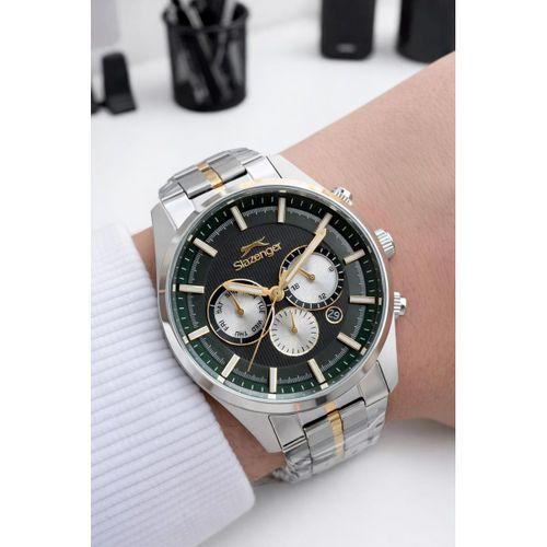 Slazenger İtalyan Tasarım Bileklik Hediyeli 2 Yıl Garantili 10 Atm Çelik Erkek Kol Saat ESL.2483.04