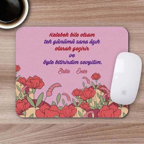 Kişiye Özel Romantik Tasarımlı Mousepad - R1