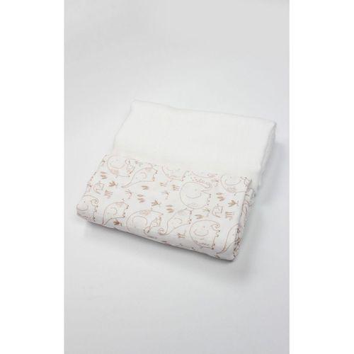 Bistyle Bistyle 2li Müslin Battaniye Little Elephant Kutulu 70141 75x75cm Beyaz