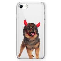 Apple iPhone SE 2020 Kılıf Pom Köpek Arka Kapak Koruma Desenli Full Koruyucu