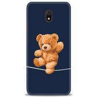 Xiaomi Redmi 8A Kılıf HD Baskılı Kılıf - İpteki Teddy + Tam Ekran Koruyucu