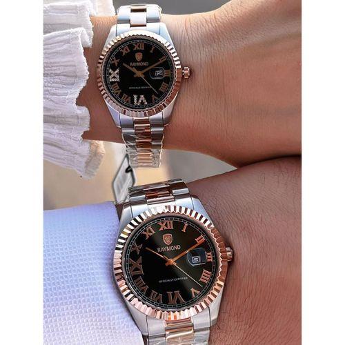 Raymond Ciflere Özel Sevgili Kombini 2 Yıl Garantili 5 Atm Suya Dayanklı Çift Saati CFT.03