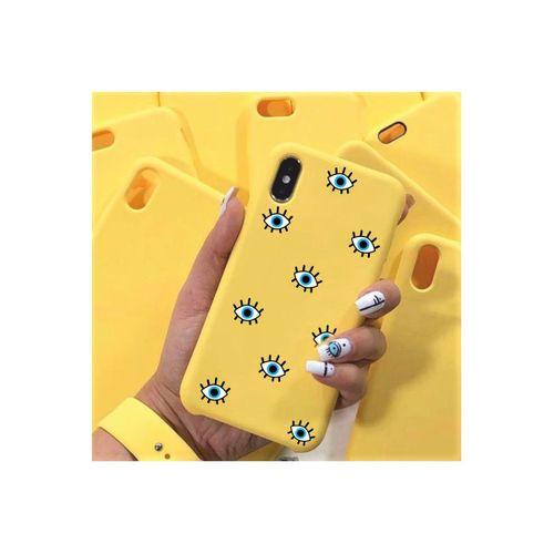 Gizemli Göz iPhone Xs Sarı Lansman Telefon Kılıfı