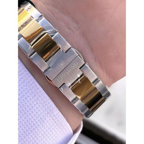 Raymond Nişan Ve Damatlara Özel Çelik Kordon 2 Yıl Garantili 5 Atm Erkek Kol Saati+Bileklik RMD.31