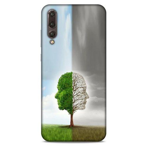 Huawei P20 Pro Kılıf Depresyon (35) Fit Design Kılıf Toz Pembe Lacivert