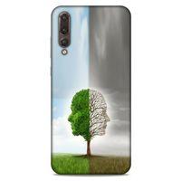 Huawei P20 Pro Kılıf Depresyon (35) Fit Design Kılıf Toz Pembe Lacivert