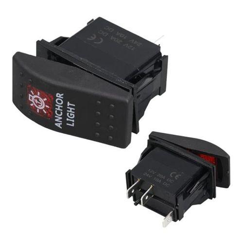PowerMaster Deniz Feneri Sembollü Işıklı 3 Pinli On-Off 12-24V Marin Switch