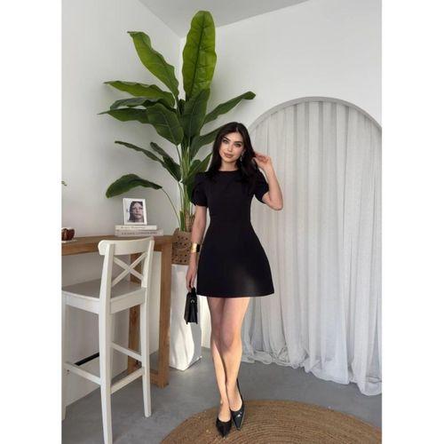 Alka İncili Fiyonk Detay Elbise