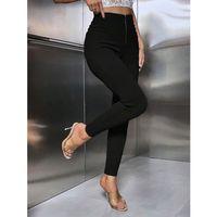 Kadın Yüksek Belli önden Fermuar Ve Nervur Detaylı Dalgıç Tayt