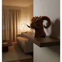 Dekoratif Gold Ejderha Heykeli Koleksiyonluk Fantastik Tasarım