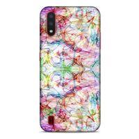 Samsung Galaxy A01 Kılıf Pastel Renkler (12) Koruyucu Silikon Beyaz Mavi