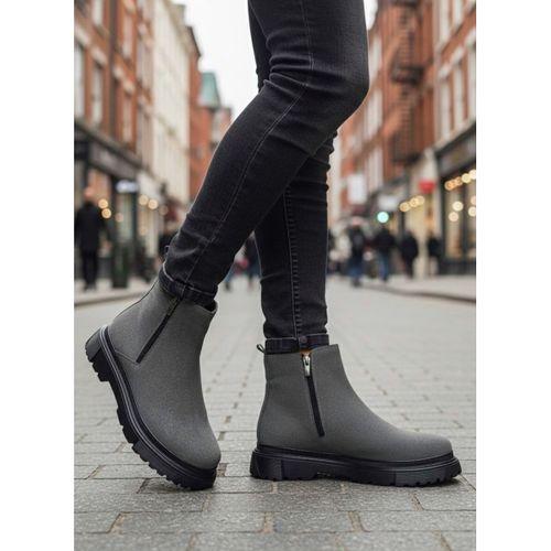 BA0777 Süet Füme Çift Fermuarlı Erkek Yarım Bilek Bot