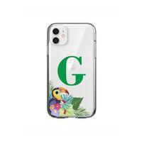 Yeşil Papağan G Harfli iPhone 11 Şeffaf Kılıf