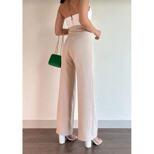 Kadın Yüksek Bel Pileli Palazzo Pantolon