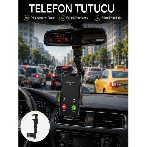 Ayarlanabilir Dikiz Aynası Telefon Tutucu Görüş Açısını Engellemeyen Araç Aparatı