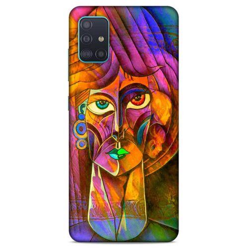 Lopard Samsung Galaxy A51 Uyumlu Kılıf Sürreal Yüzler ♀ (50) Shockproof Kılıf Desenli