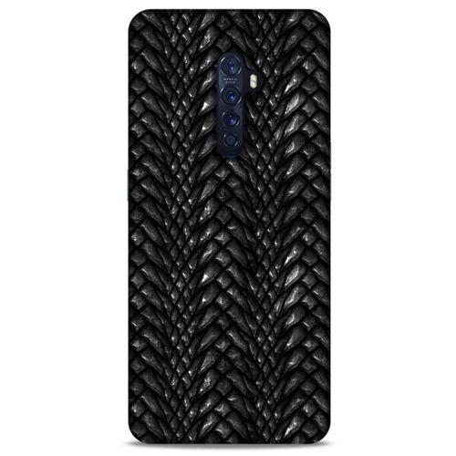 Oppo Reno 2 Kılıf Dragons (2) Kabı Ejderha Deri Siyah