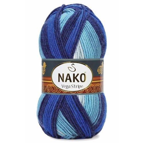 1 Adet Vega Stripe Premium Akrilik El Örgü İpi Yünü No: 82423