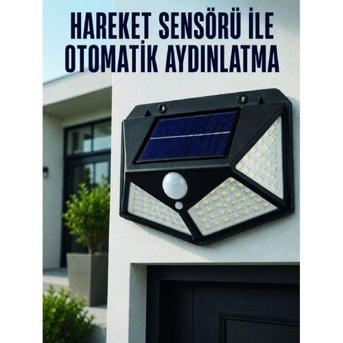 Hareket Sensörlü Güneş Enerjili Duvar Lambası Dış Mekan İçin Güçlü Led Aydınlatma