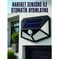 Hareket Sensörlü Güneş Enerjili Duvar Lambası Dış Mekan İçin Güçlü Led Aydınlatma