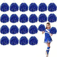 10 Çift ( 20 Adet ) Mavi Renk 23 Nisan 19 Mayıs 29 Ekim Okul Gösteri Ponponları