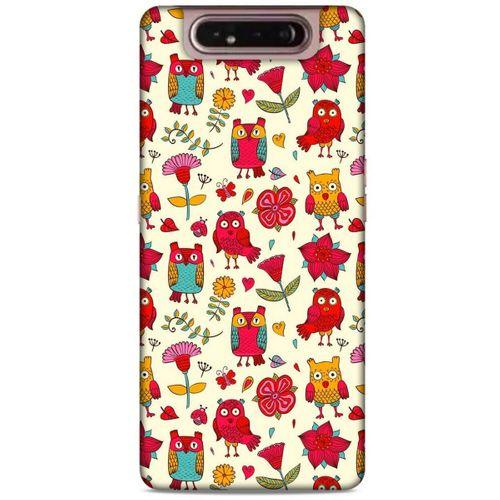 Baykuşlar (29) Desenli Silikon Kapak Telefon Kabı Samsung Galaxy A80 Kılıf