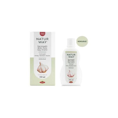 OtacI Natur Way Kokusuz Saç Kremi 300 ml – Sarımsak ve Bitki Özlü, Saç Onarıcı ve Güçlendirici, Günlük Kullanım İçin