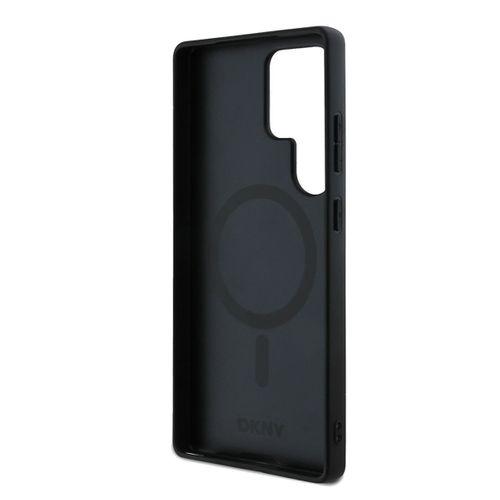 Galaxy S25 Ultra Kılıf DKNY Orjinal Lisanslı M-safe Şarj Özellikli 3D Yazılı Grid Pattern Kapak