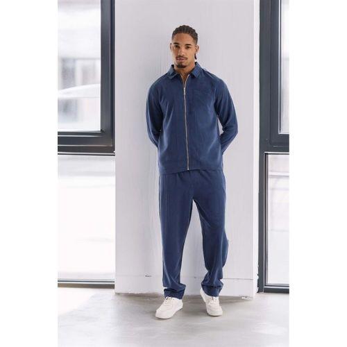 Baggy Kalıp Cupra Kumaş Jogger Erkek Eşofman Takımı - Lacivert
