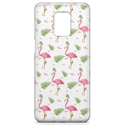 Xiaomi Redmi Note 9s Kılıf Flamingo Pembe Arka Kapak Koruma Desenli Full Koruyucu