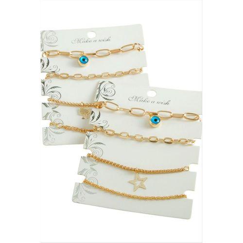 4 Adet Nazar Trend Zincir Bileklik