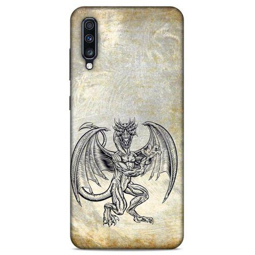 Lopard Samsung Galaxy A70 Uyumlu Kılıf Tattoo's (30) Silicone Case Şeytan Ejderha