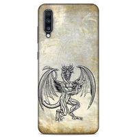 Lopard Samsung Galaxy A70 Uyumlu Kılıf Tattoo's (30) Silicone Case Şeytan Ejderha