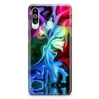 Samsung Galaxy A60 Kılıf Psikedelik Suluboya Arka Kapak Koruma Desenli Full Koruyucu