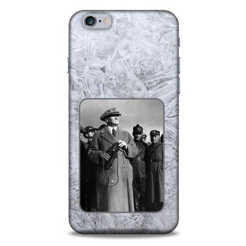 Apple Iphone 6 Plus Kılıf Atatürk (33) Hybrid Kılıf Beyaz Tüyler