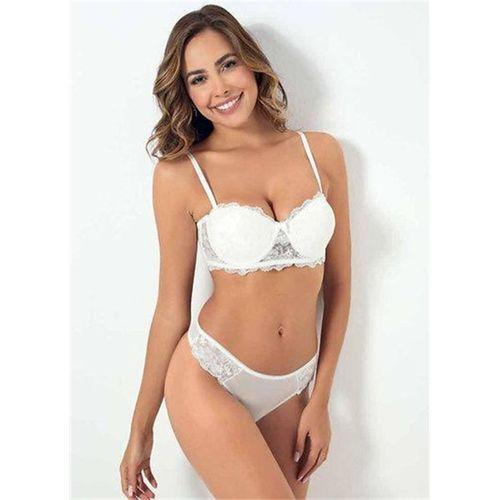 Dode Flora 2085 Dantelli Desteksiz Brode Sütyen Takımı Godewo