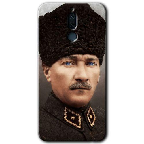 Potkal Hediye Fabrikası Huawei Mate 10 Lite HD Baskılı Kılıf + 9D Tam Ekran Koruyucu - Başkomutan Atatürk