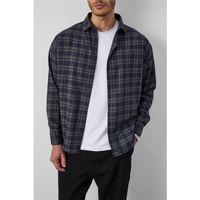Dragon Relaxed Fit Pamuklu Kareli Flanel Erkek Gömlek - Yeşil