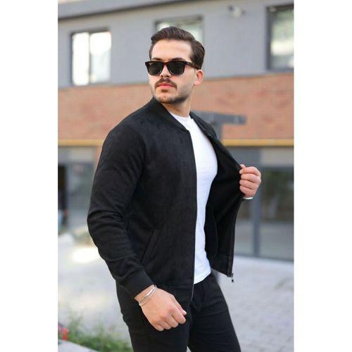 Erkek Scuba Süet Kumaş Bomber Hırka