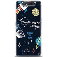 Samsung Galaxy A80 Kılıf HD Baskılı Kılıf - Space Fun + Tam Ekran Koruyucu
