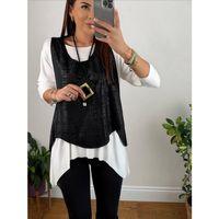 Kadın Siyah Deri Yelekli Kolye Dahil üçlü Takım