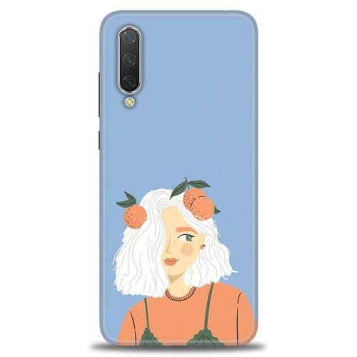 Xiaomi Mi 9 Lite Kılıf HD Baskılı Kılıf - Beyaz Saçlı Kız + Tam Ekran Koruyucu