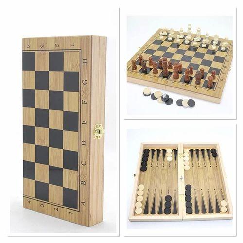 Ahşap Satranç Ve Tavla Seti Alk4233