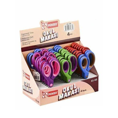 Mikro Öğrenci Makası Ks-145 Karışık renk  - 2 adet